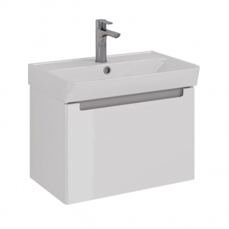 Тумба для комплекта LEMARK Buno mini 60 подвесная, 1 ящик, белая, под раковину Neon 60