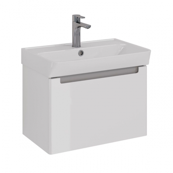 Тумба для комплекта LEMARK Buno mini 60 подвесная, 1 ящик, белая, под раковину Neon 60