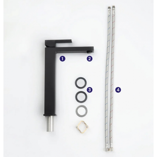 Смеситель для раковины TIMO Selene 3061/03F чёрный