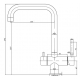Смеситель для кухни с подключением к фильтру с питьевой водой SEAMAN Visconti SSL-7326 Mist