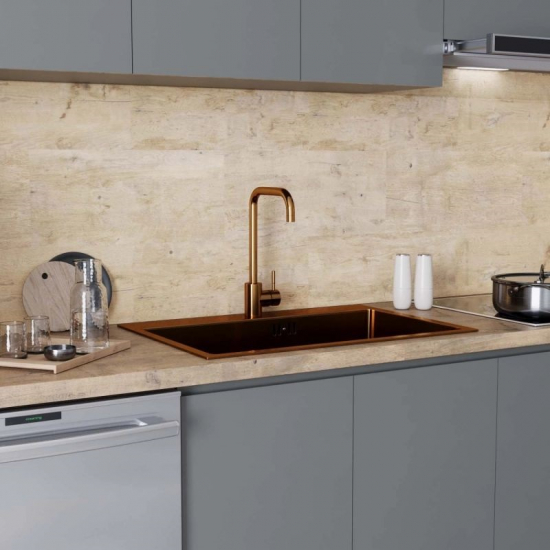 Смеситель для кухни из нержавеющей стали MIXLINE MLSS-0301BR, бронза