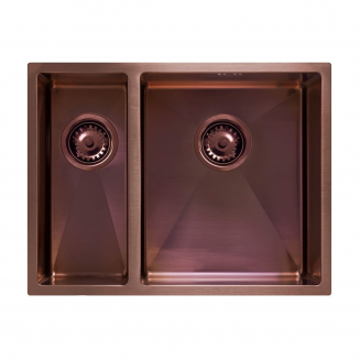 Мойка для кухни врезная SEAMAN Eco Marino SME-575DL двухчашевая Amethyst медь
