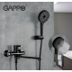 Смеситель для ванны GAPPO G03-6 G2203-6 чёрный/хром