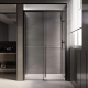 Душевая дверь в нишу VECONI Premium Trento PTD-30B 140x200 стекло прозрачное, профиль чёрный
