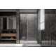 Душевая дверь в нишу VECONI Premium Trento PTD-30B 140x200 стекло прозрачное, профиль чёрный
