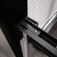 Душевая дверь в нишу VECONI Premium Trento PTD-30B 140x200 стекло прозрачное, профиль чёрный