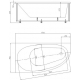 Акриловая ванна АКВАТЕК Дива R DIV170-0000003 170x90 см, с каркасом, асимметричная