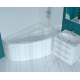 Акриловая ванна 1МАРКА  Lil R 140x90 см, угловая, с каркасом, асимметричная