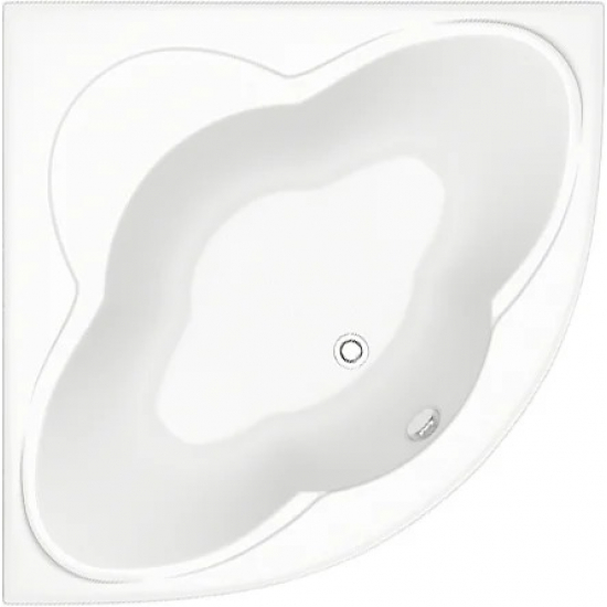 Акриловая ванна BAS Имейджен В 00056 140x140 см, угловая, с каркасом, четверть круга
