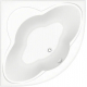 Акриловая ванна BAS Имейджен В 00056 140x140 см, угловая, с каркасом, четверть круга