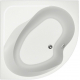 Акриловая ванна BAS Аура В 00004 150x150 см, угловая, с каркасом, четверть круга