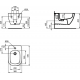 Биде подвесное IDEAL STANDARD Tesi T3552V3 черный шелк