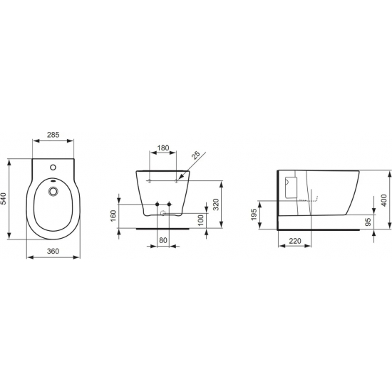 Биде подвесное IDEAL STANDARD Connect E799701