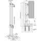 Кронштейн напольный регулируемый для стальных панельных радиаторов 500мм