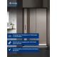 Душевая дверь в нишу SANTREK AQUA Iris-DF-1000-C-Matt Black 100x185 профиль чёрный
