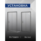 Душевая дверь в нишу SANTREK AQUA Iris-DF-1000-C-Matt Black 100x185 профиль чёрный