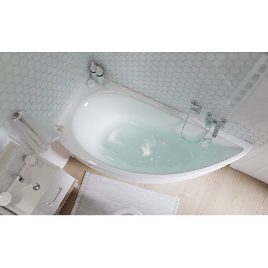 Акриловая ванна 1МАРКА  Piccolo L 150x75 см, угловая, с каркасом, асимметричная