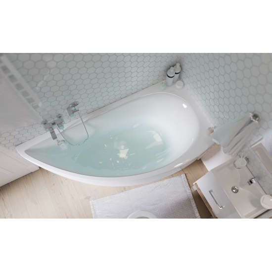 Акриловая ванна 1МАРКА  Piccolo R 150x75 см, угловая, с каркасом, асимметричная