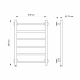 Полотенцесушитель электрический MIXLINE Vega 60x40 222 Вт, правый