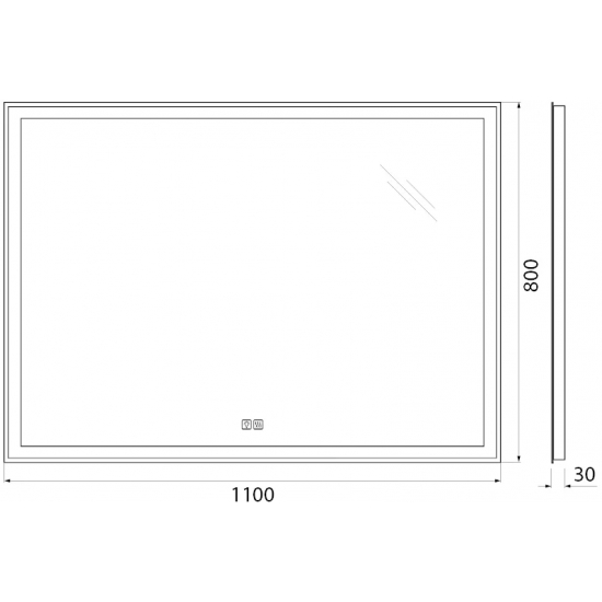 Зеркало BELBAGNO Marino 110х80 с подсветкой, и подогревом