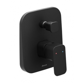 Встраиваемый смеситель для душа и ванны RAVAK 10° Free black -TD F 061. С ВНУТРЕННЕЙ ЧАСТЬЮ, чёрный 
