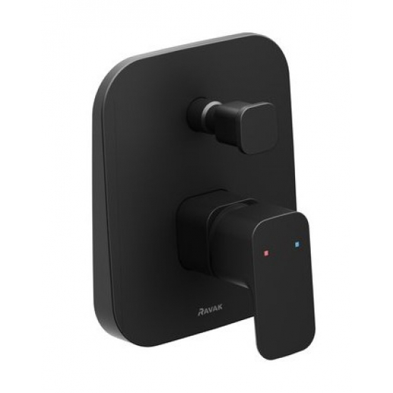 Встраиваемый смеситель для душа и ванны RAVAK 10° Free black -TD F 061. С ВНУТРЕННЕЙ ЧАСТЬЮ, чёрный 