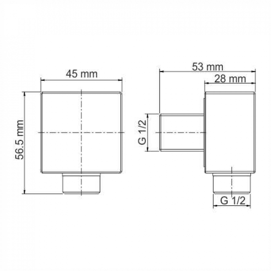 Шланговое подключение WASSERKRAFT Glan A178 чёрный глянцевый