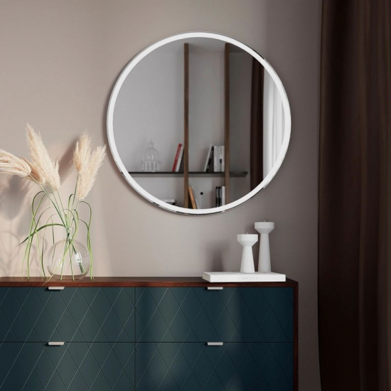 Зеркало круглое MIXLINE Перла Нео D600 с LED подсветкой, бесконтакный сенсор