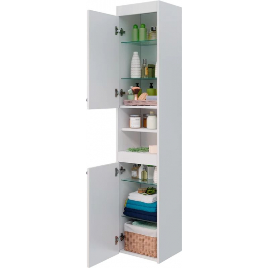 Шкаф-пенал LEMARK Romance 35, белый глянец