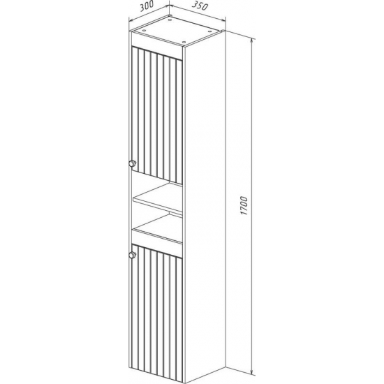 Шкаф-пенал LEMARK Romance 35, белый глянец