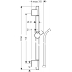 Душевая штанга HANSGROHE Unica 28631670 90 см, матовая чёрная