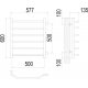 Полотенцесушитель водяной TERMINUS Виктория П6 500x600 с боковым подключением 500