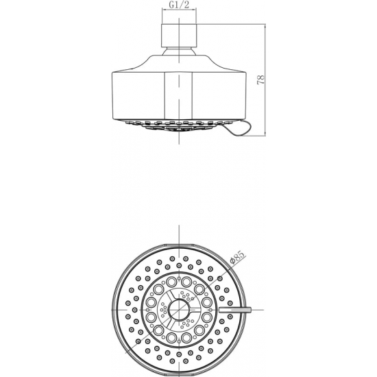 Верхний душ LEMARK LM8041C