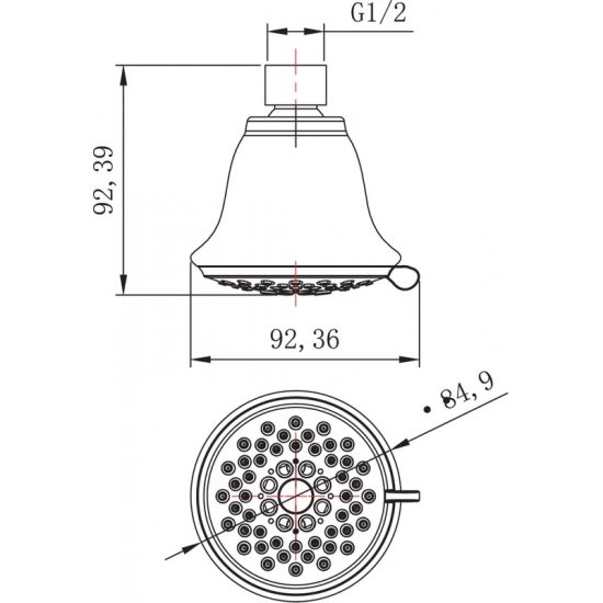 Верхний душ LEMARK LM8043C