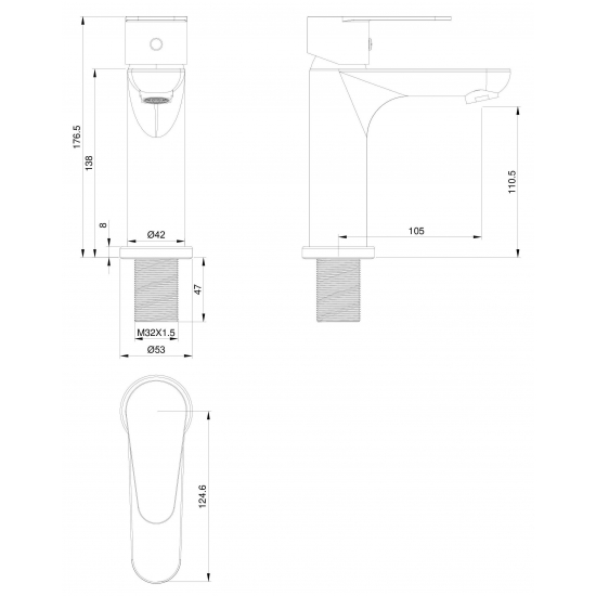 Смеситель для раковины WONZON & WOGHAND WW-A40202-CR