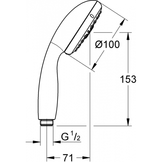 Лейка для душа GROHE Tempesta New 28578002 хром
