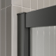 Душевая дверь в нишу BelBagno LUCE-BF-1-120-C-NERO стекло прозрачное, профиль чёрный