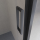 Душевая дверь в нишу BelBagno LUCE-BF-1-120-C-NERO стекло прозрачное, профиль чёрный