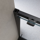 Душевая дверь в нишу BelBagno LUCE-BF-1-120-C-NERO стекло прозрачное, профиль чёрный