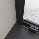 Душевая дверь в нишу BelBagno LUCE-BF-1-120-C-NERO стекло прозрачное, профиль чёрный