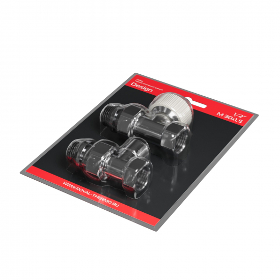 Набор термостатический для радиатора прямой ROYAL THERMO Design 1/2"М30х1,5 (Хром)