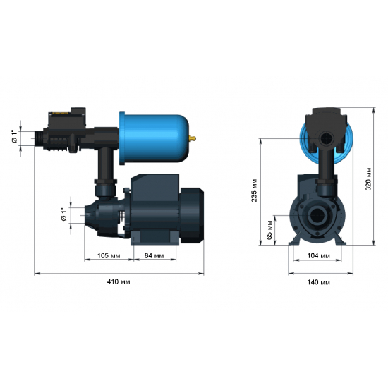 Насосная станция адаптивная UNIPUMP АКВАРОБОТ QB 70