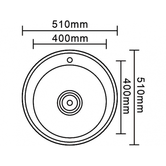 Мойка для кухни врезная LEDEME L65151 Ø51 толщ 0,8 круглая декор