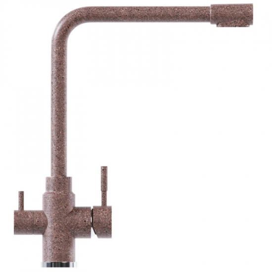 Смеситель для кухни MIXLINE ML-GS13 (307) с подключением к фильтру из нержавеющей стали, терракот