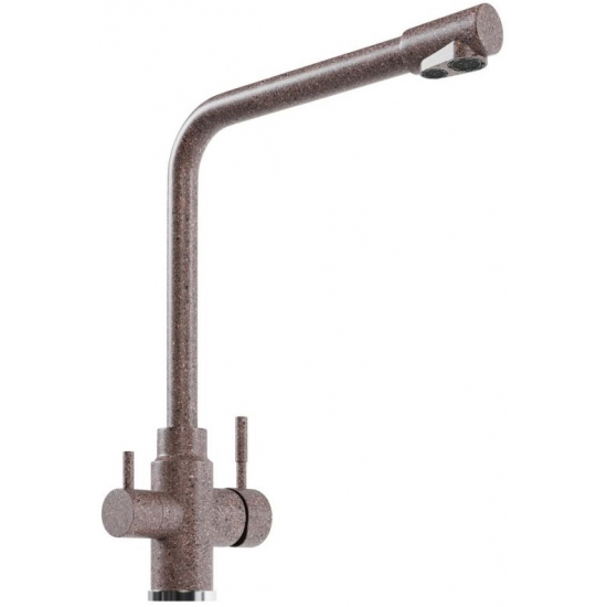 Смеситель для кухни MIXLINE ML-GS13 (307) с краном для питьевой воды, терракот