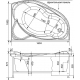 Акриловая ванна AQUANET Jamaica 00205503 R 160x100 см, угловая, с каркасом, асимметричная