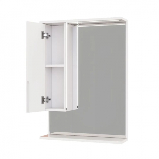 Зеркало-шкаф MIRSANT Soho 60 с LED подсветкой белый левый