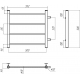 Полотенцесушитель водяной TERMINUS Аврора П4 500х500 с боковым подключением 320