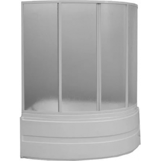 Шторка для ванны BAS Алегра 150x145 (4 створки пластик)
