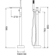 Смеситель для ванны напольный TIMO Selene 2200/00Y-CR хром